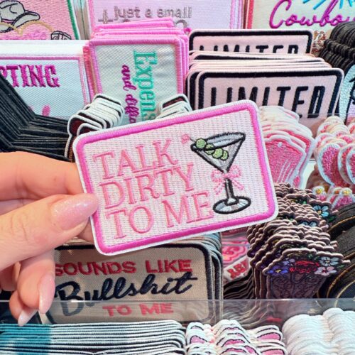 Patch Talk Dirty Embroidered Applique for Jackets, Hats & Bags