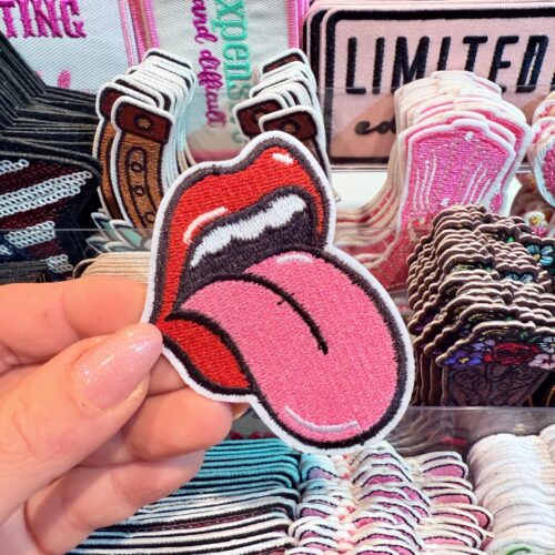Patch Tongue Embroidered Applique for Jackets, Hats & Bags