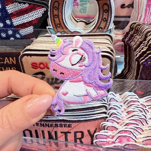 Patch Unicorn Purple Embroidered Applique for Jackets, Hats & Bags