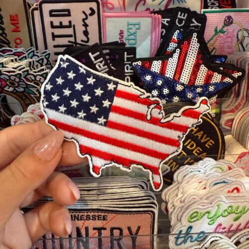 Patch USA Embroidered Applique for Jackets, Hats & Bags