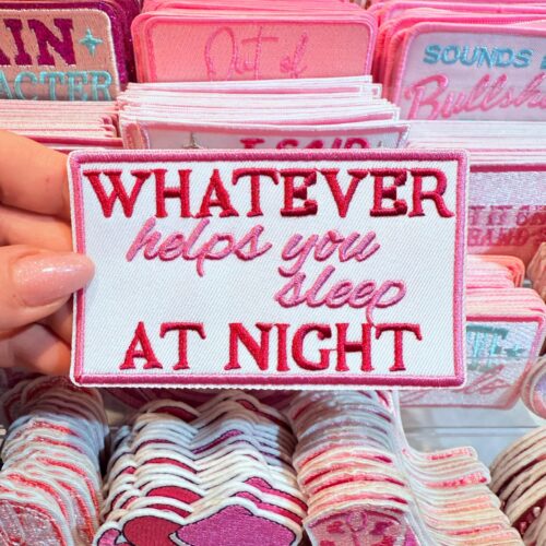 Patch Sleep At Night Embroidered Applique for Jackets, Hats & Bags