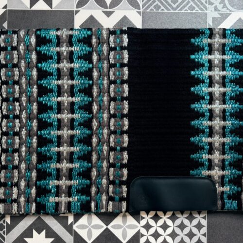 Western Show Blanket / Pad  Black | Turquoise | Silver