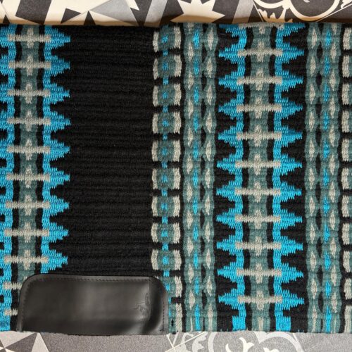 Western Show Blanket / Pad  Black | Grey | Blue