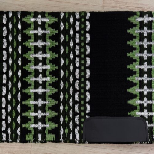 Western Show Blanket / Pad  Black | Green | White