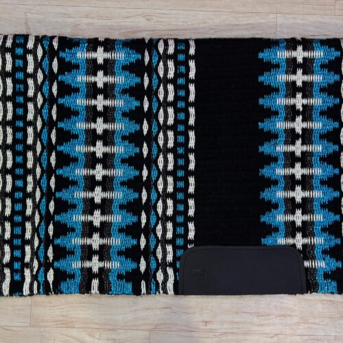 Western Show Blanket / Pad  Black | Blue | White