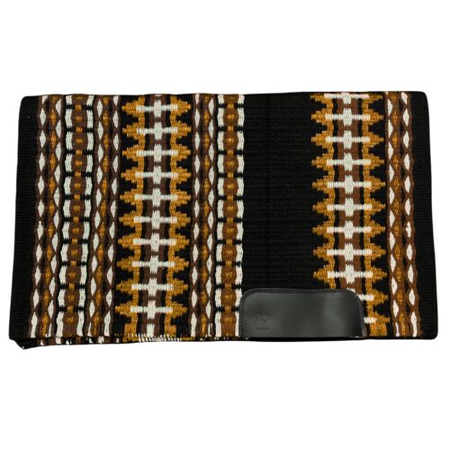Western Show Blanket / Pad Black | White | Brown
