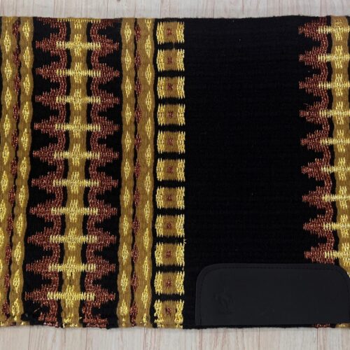 Western Show Blanket / Pad  Black | Yellow | Red